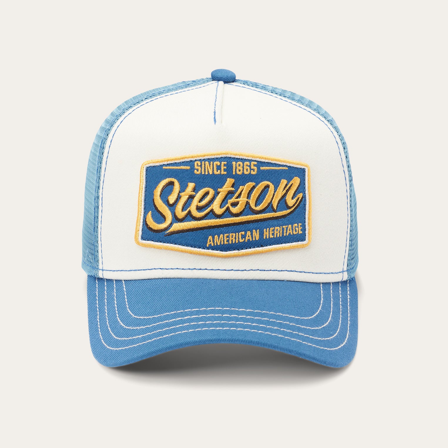 Blue Embroidered 1865 Trucker Cap | Stetson