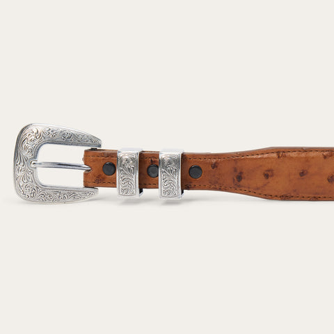 ostrich dress belt Full Quill Handmade Belts Black Ostrich Leather Handcrafted in America Silver buckle Leather keeper 1373L This black ostrich belt from Tony Lama features a silver buckle Men's Black Cherry Ostrich Belt