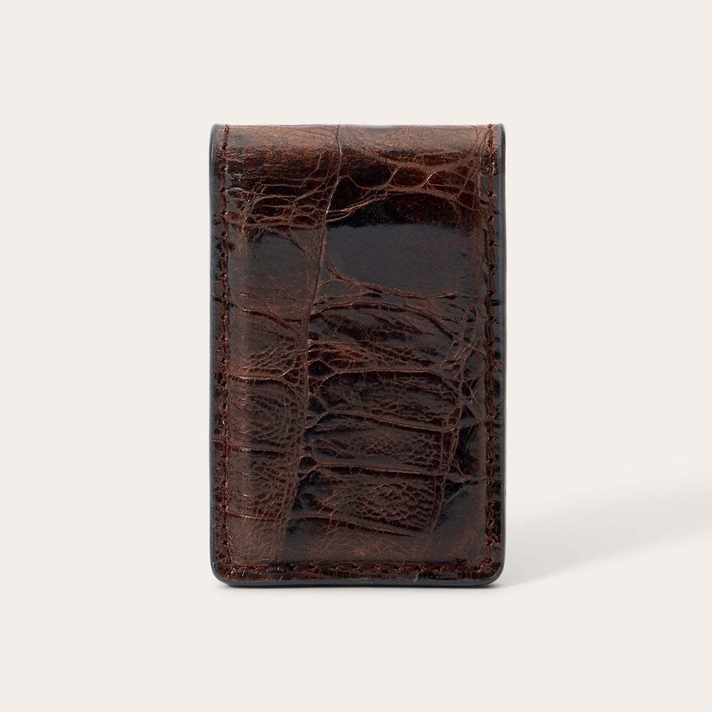 BRIGHTON CROCO MONEY CLIP BLACK - M1013 main image 1