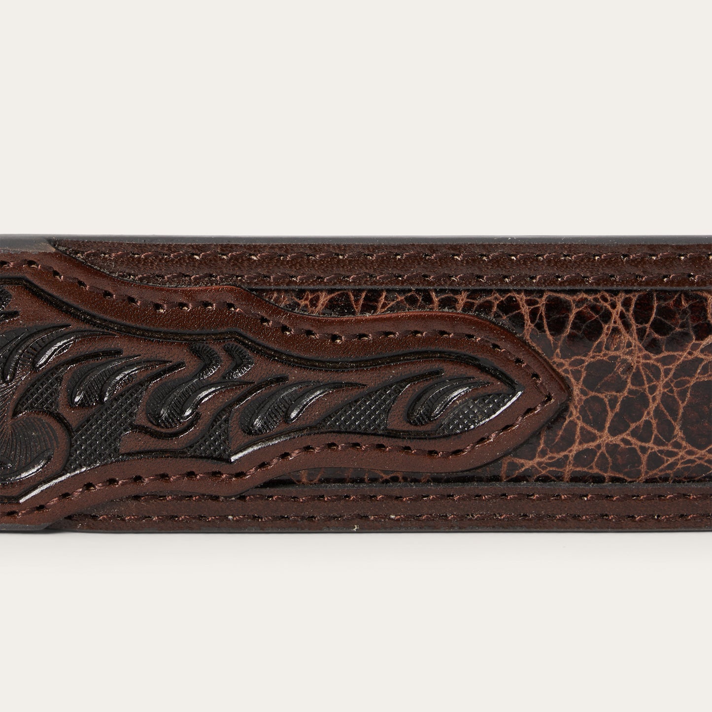 CBelt -5796 Croco Leather Belt - Navy