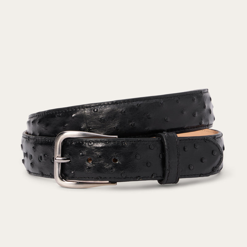 Stetson Ostrich Western Tab Belt