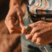 Horseshoe Ring with Turquoise