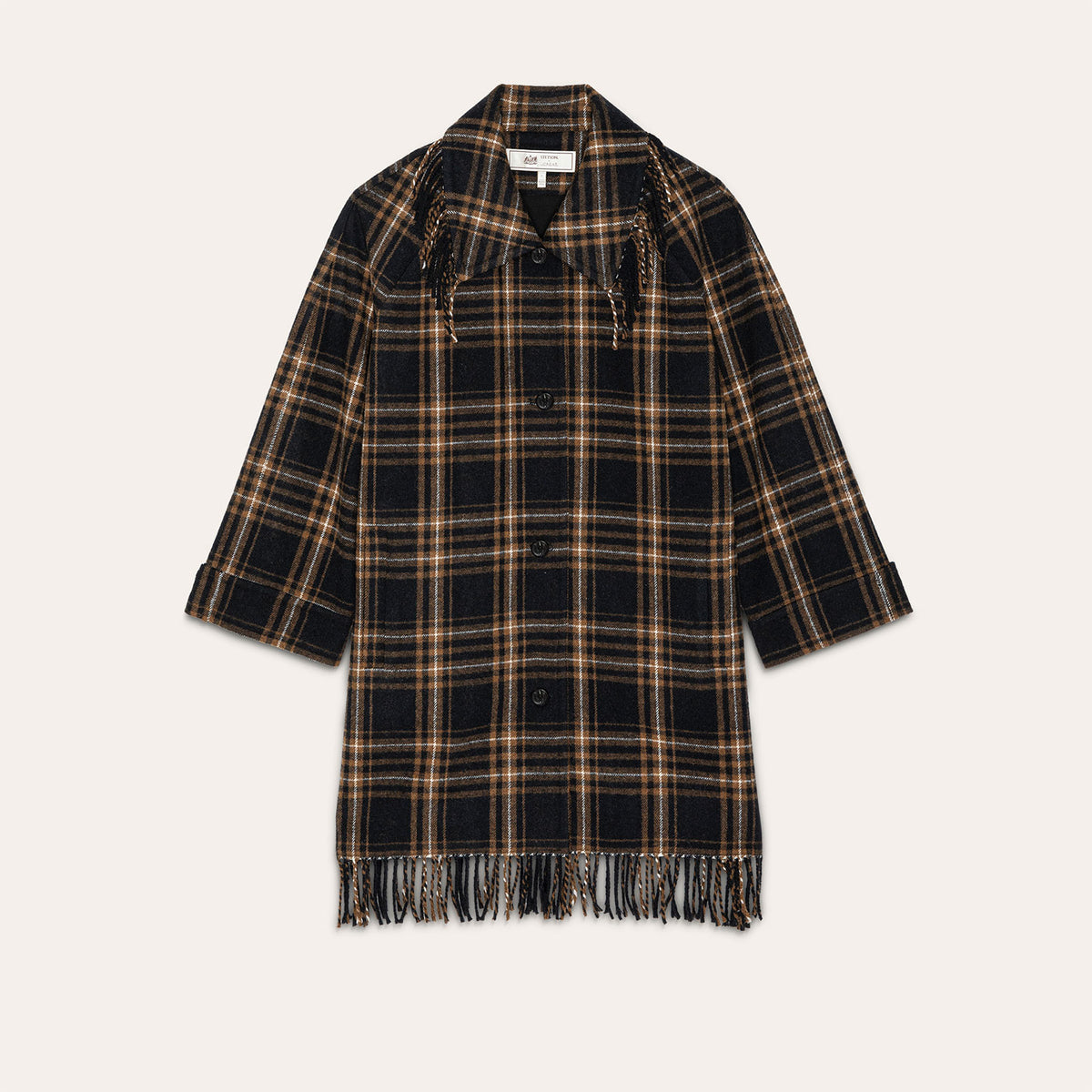 Caramel And Black Frontier Plaid