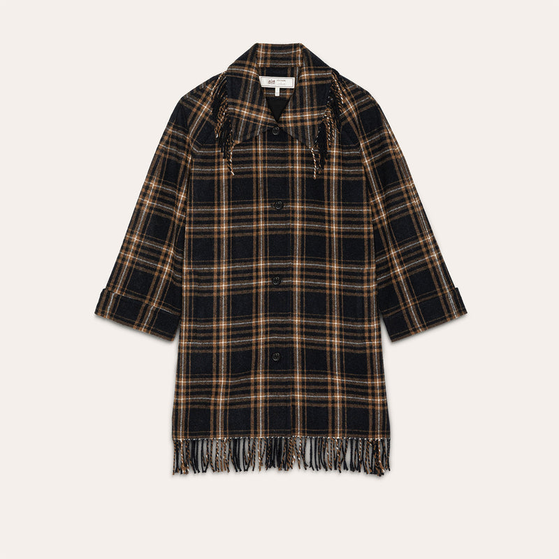 Caramel And Black Frontier Plaid