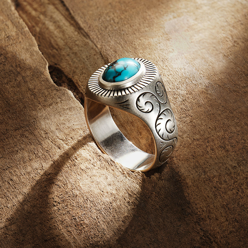 Filigree Ring with Turquoise