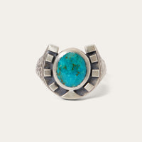 Horseshoe Ring with Turquoise