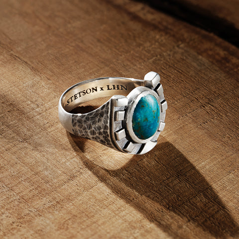 Taxco Silver and Natural Turquoise Cocktail Ring - Always Azure | NOVICA