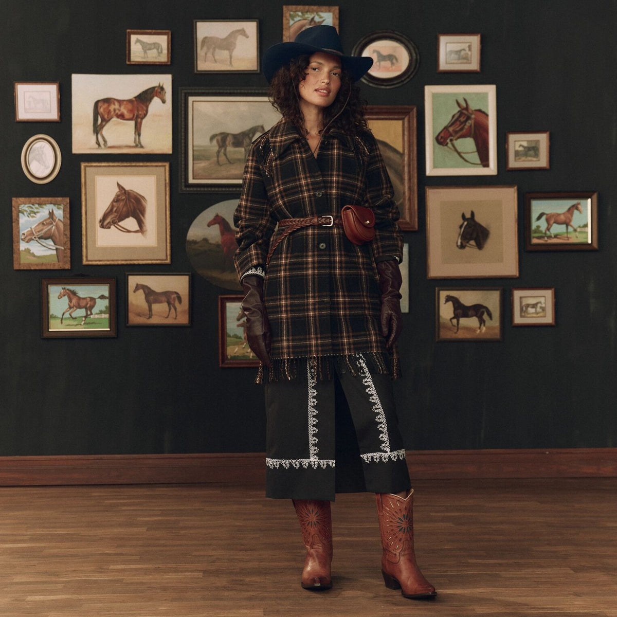 Caramel And Black Frontier Plaid