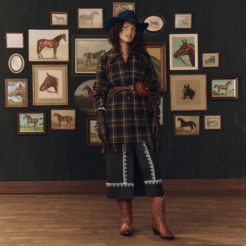 Caramel And Black Frontier Plaid