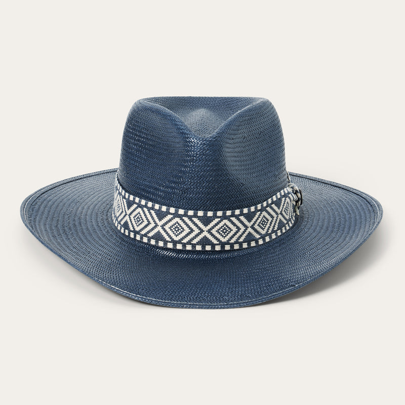 Stetson Pemberton Straw Hat Pemberton Shantung Straw Fedora Hat – Village Hat Shop main image 3