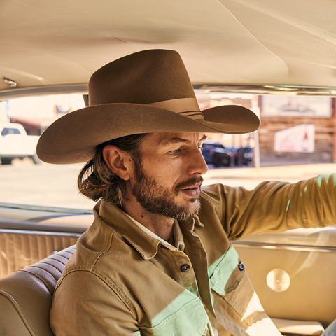 Inch Brim Pecan Felt Cowboy Hat American Hat Co Felt 10X Pecan