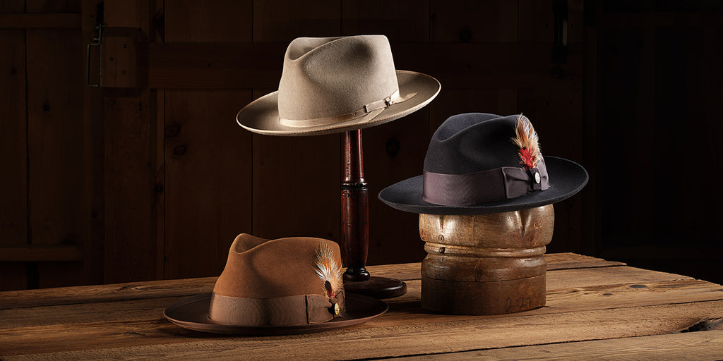 Men Wool Felt Fedora Hat Vintage Field Widet Brim Hat Cowboy Jazz