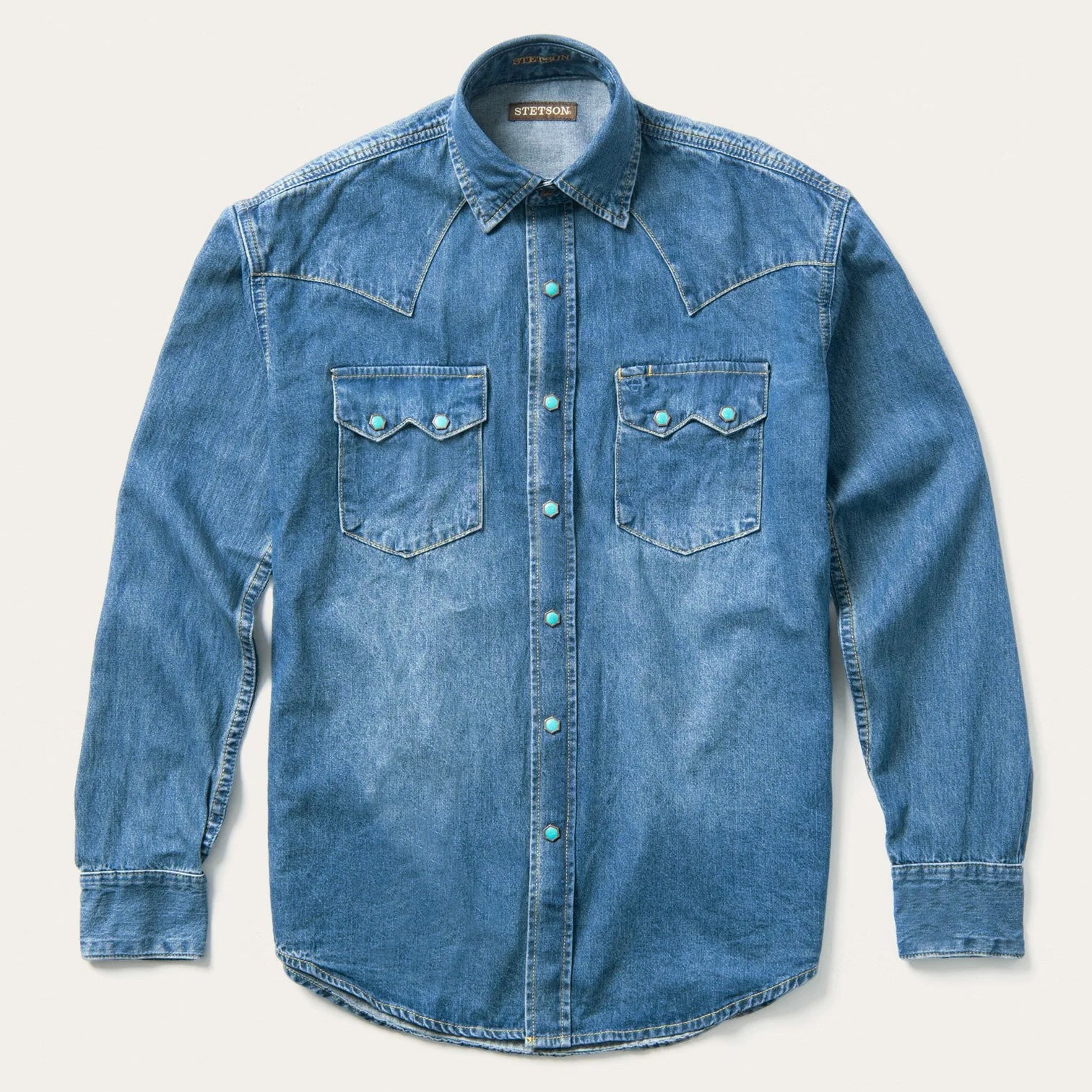Buy Latest Classic Blue Denim Shirt Men at Great Price Online – VUDU