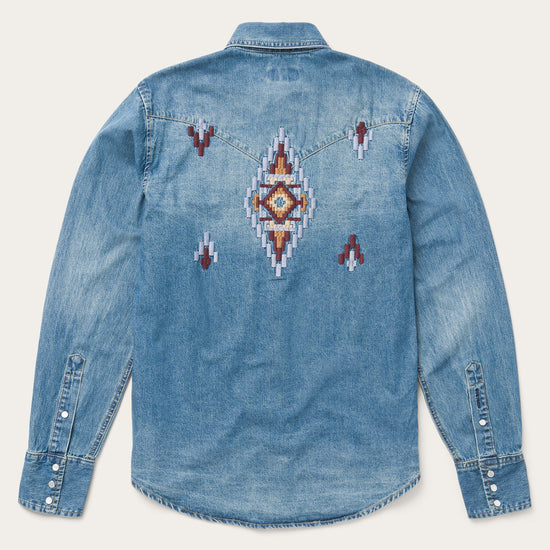 Aztec Blue Denim Shirt | Stetson
