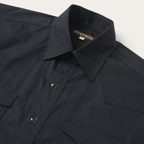 Classic Western Shirt in Black | Stetson Classic Western Shirt in Black | Stetson