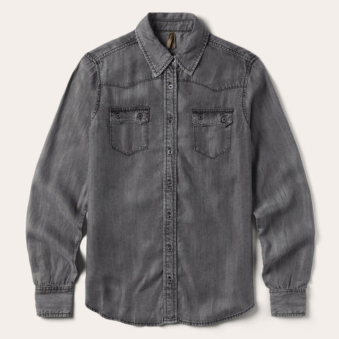 Collusion Tall Oversized Western Denim Shirt In Washed Black, $15 | Asos |  Lookastic