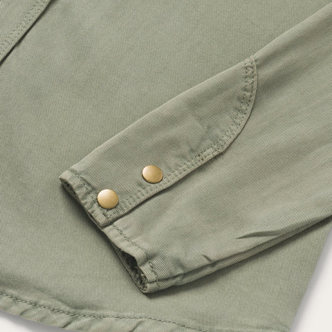 Olive Twill Snap Front Western Shirt | Stetson