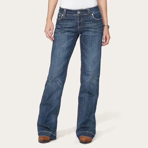 Stetson Women's 214 Medium Wash Trouser Fit Jeans | Boot Barn | Denim  women, Bootcut, Western outfits women