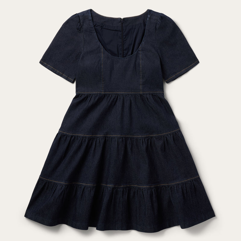 denim dress tu Stetson Dark With Contrast Top Stitching クレープ生地のウェディングドレス Under The Hibiscus Maxi while the cut flatters Size:Size 26w---Bust 53 Waist 47.25 Hips 55.5 Shoulder to floor 62.25, +$20.00