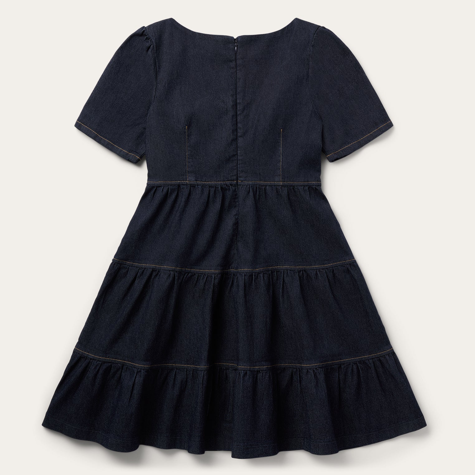 Dark Denim Dress With Contrast Top Stitching | Stetson Dark Denim Dress With Contrast Top Stitching | Stetson