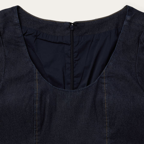 black and blue denim dress Medium Washed Black Strapless Western Denim Stretch Mini Dress