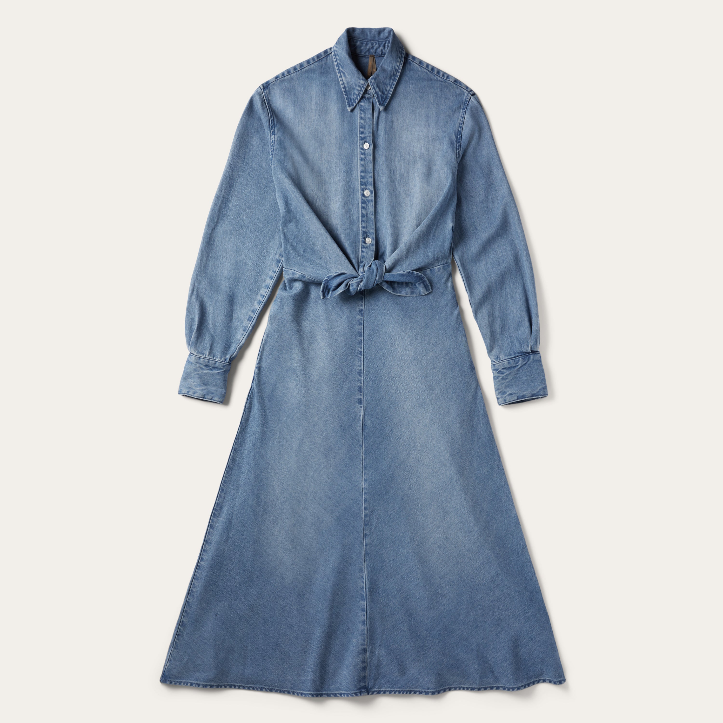Denim Tie-Front Dress | Stetson Denim Tie-Front Dress | Stetson