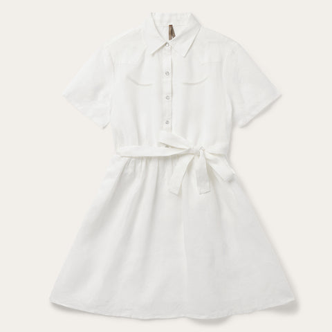 Stetson White Linen Shirt Dress Stetson White Linen Shirt Dress
