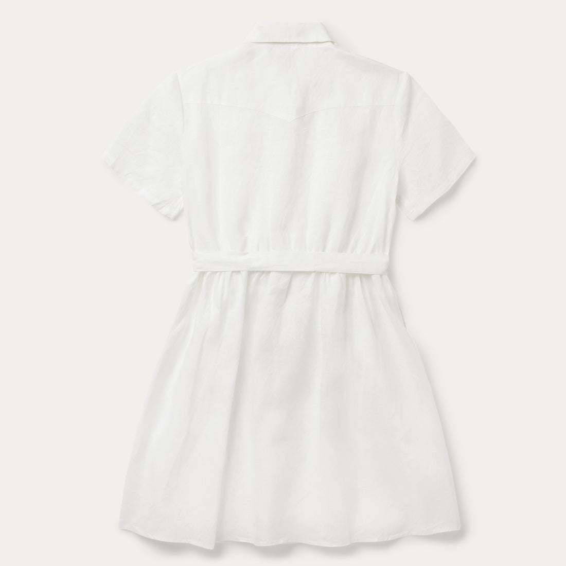 White Linen Shirt Dress Stetson