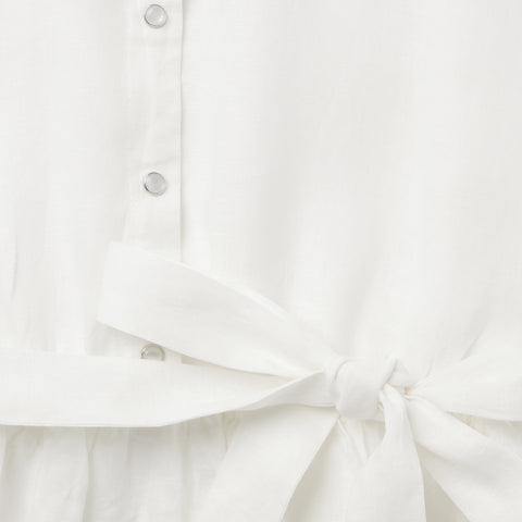 White Linen Shirt Dress | Stetson White Linen Shirt Dress | Stetson