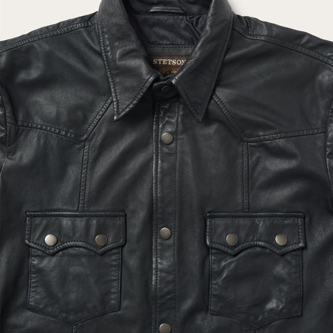 Leather Western Shirt Jacket | Stetson
