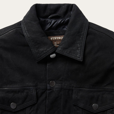 Jackets & Overcoats | Denim Jacket Peu Leather Collar | Freeup