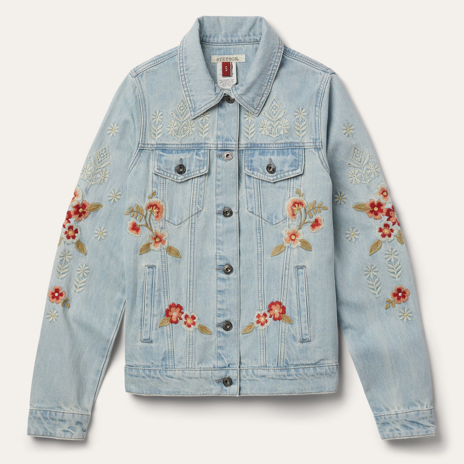 Pre-owned Gucci 2018 Floral Embroidered Denim Jacket – Sabrina's Closet