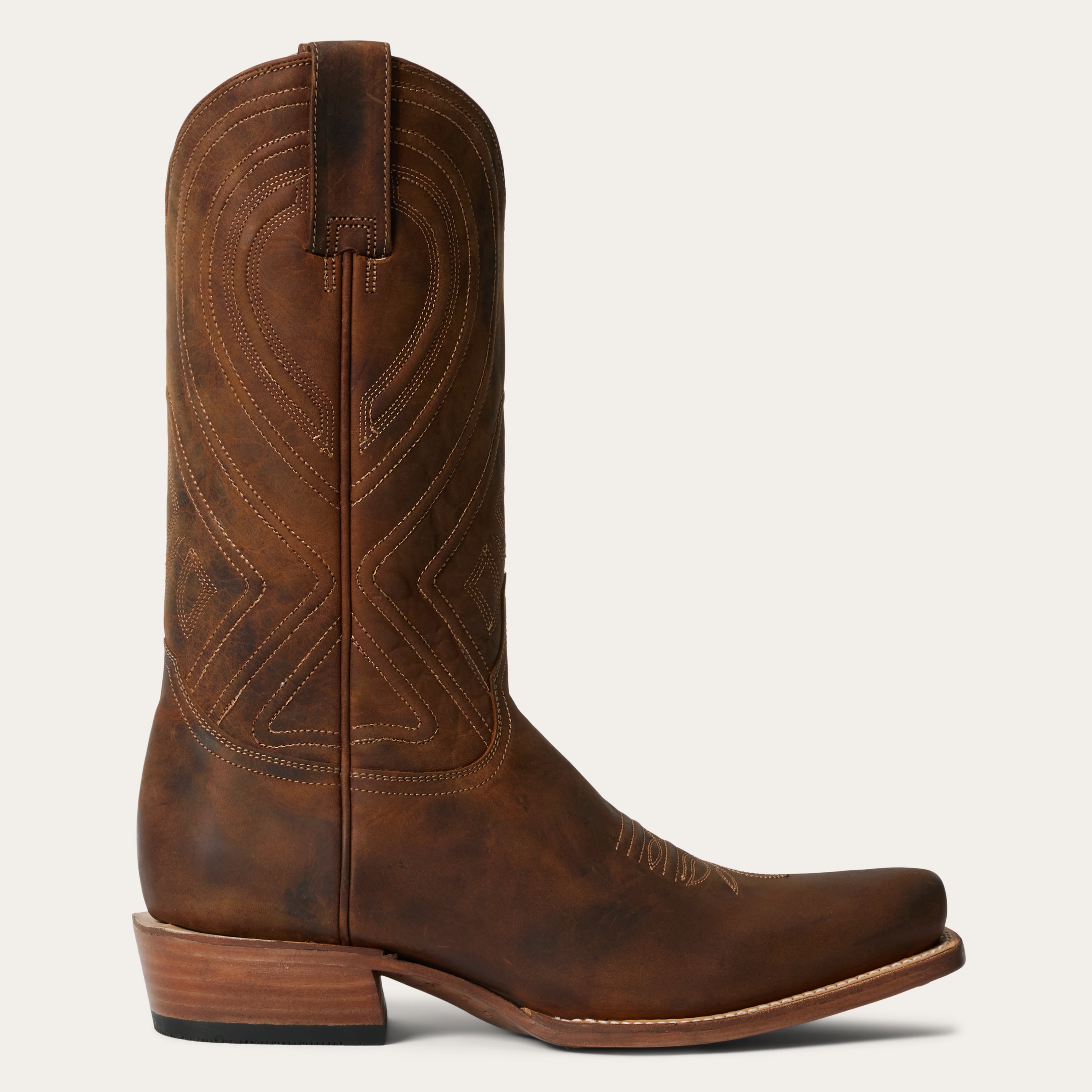Stetson Men's Mossman Cutter Toe Cowboy Boots in Rugged Brown
