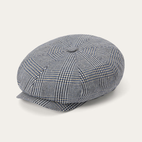 Glen Check Silk/Cotton 8-Panel Cap Stetson