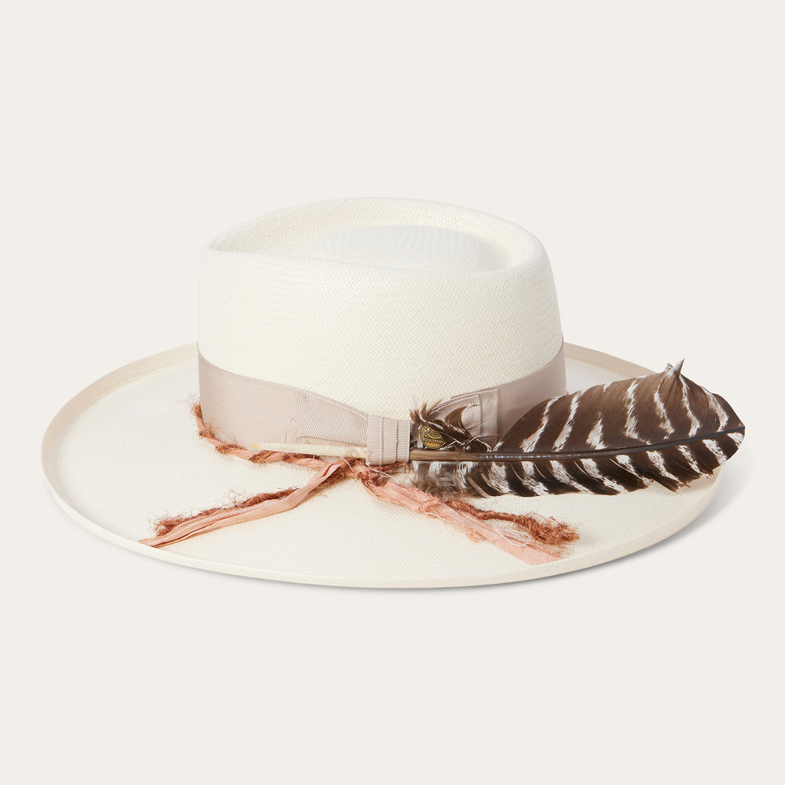 Kings Row Shantung Straw Fedora Stetson