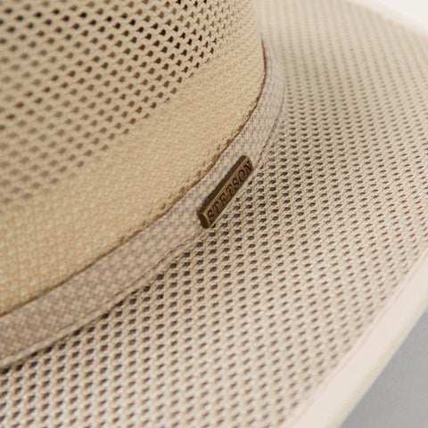 Mens Safari Hat With Neck Cord Khaki - S/M or L/XL - Wow Camping