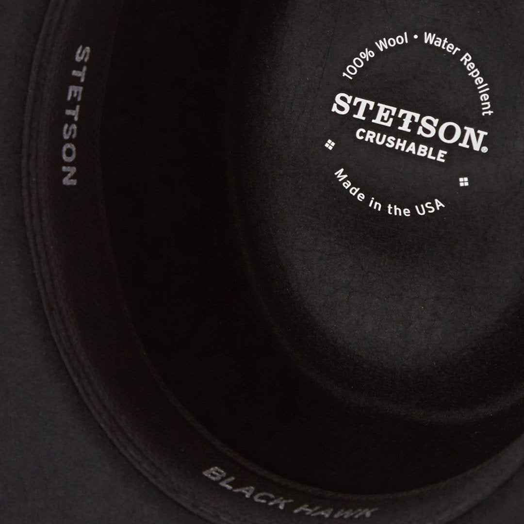 Stetson Regular Oval Dice Wool Felt Hat - Black - Black - 7 5/8
